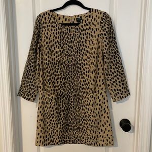J Crew Leopard Print Shift Dress